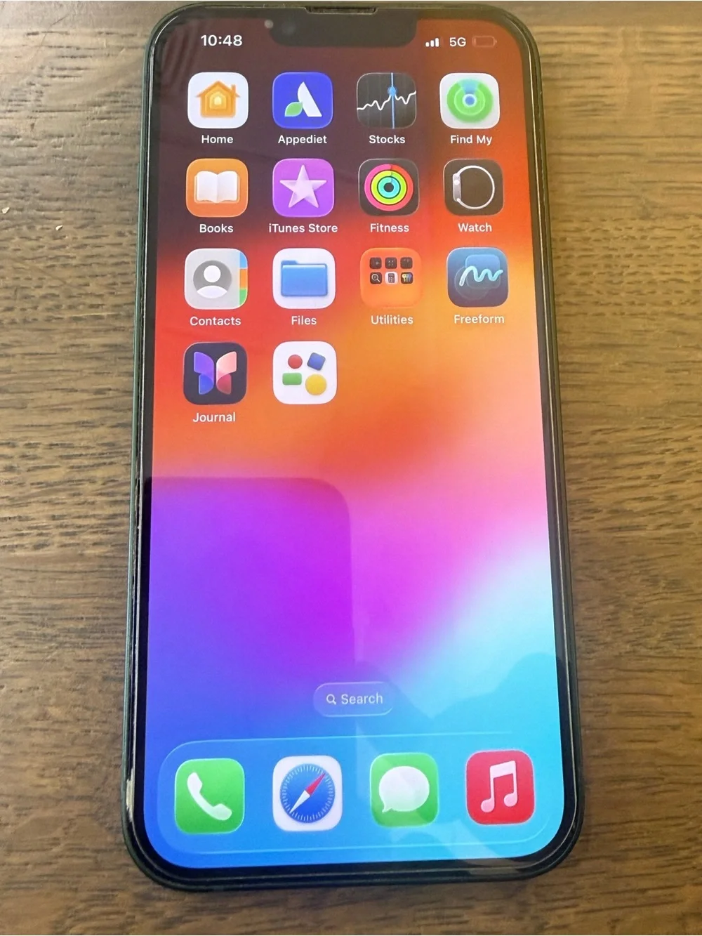 Apple iPhone Black Front with Colorful Display